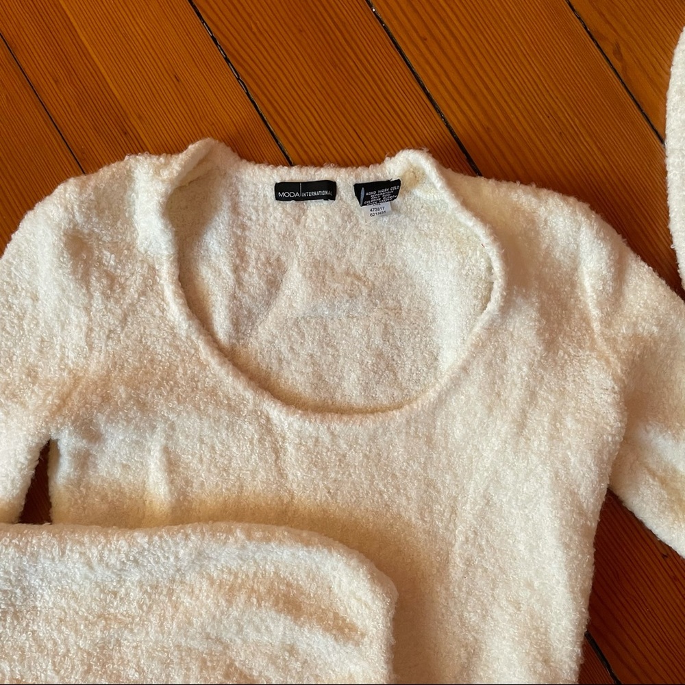 MODA international Cream knit sweater - Picture 4 of 7